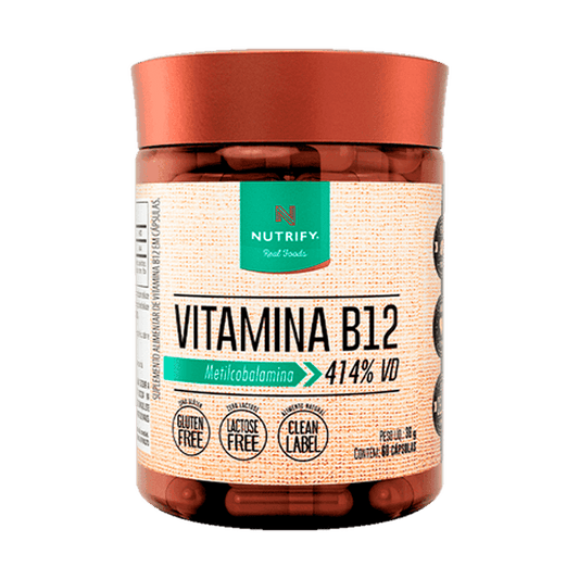 Vitamina B12 Metilcobalamina 60 Cápsulas Nutrify