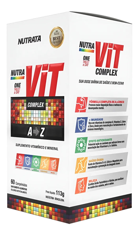 Nutravit Complex Multivitaminico A Z - 60 Caps Nutrata Sabor Sem sabor