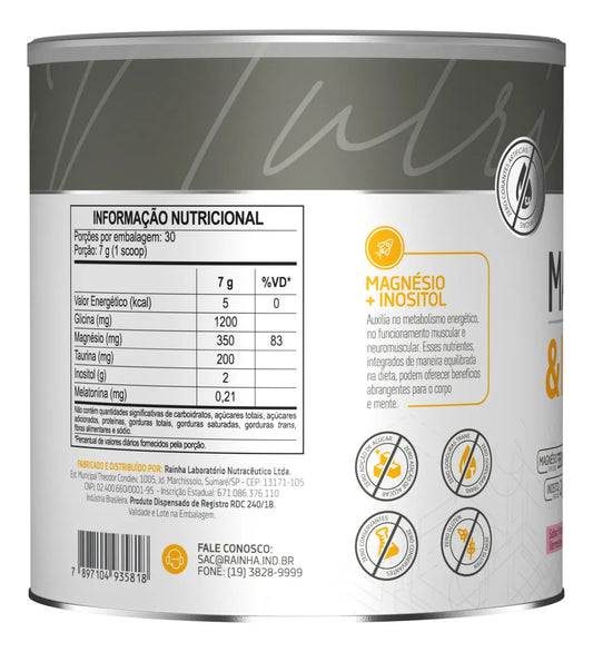 Suplemento Magnésio E Inositol 210g Bodyaction